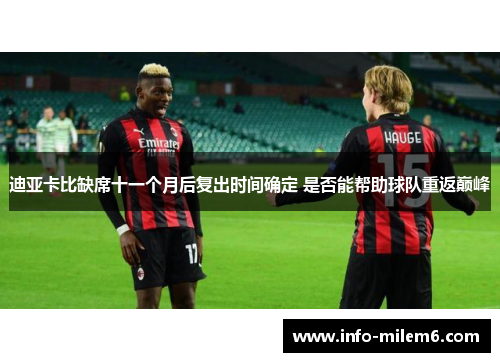 迪亚卡比缺席十一个月后复出时间确定 是否能帮助球队重返巅峰